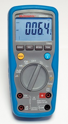 DMM 240 : Multimètre RMS 40000 points avec T° 600 V CAT IV IP67.